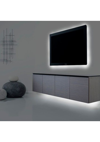 Tv Arkası Için 5 Metre Gün Işığı 3 Çipli Şerit LED Anahtarlı Set