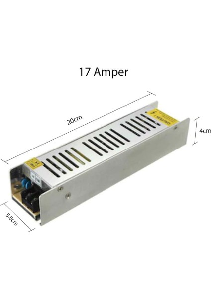 3 Çipli Kırmızı Şerit LED 20 METRE+12V Trafo Kuruluma Hazır Set