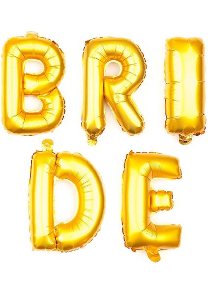 Gold Renkli Bride 100 cm Folyo Balon Seti
