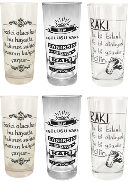6 Adet Rakı Bardak Seti