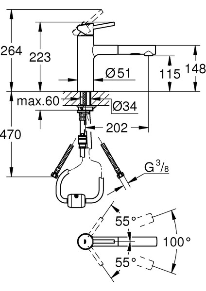 Concetto Tek Kumandalı Eviye Bataryası 30273001 modelleri