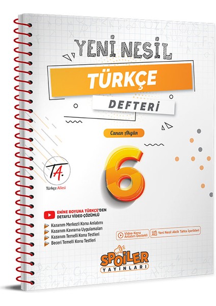 Spoiler 6.sınıf Yenı Nesıl Türkçe Defterı