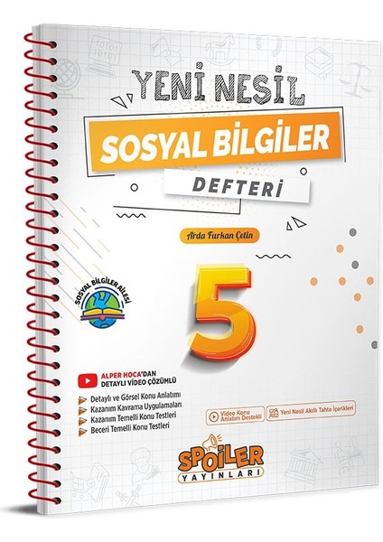 5. Sınıf Yeni Nesil Sosyal Bilgiler Defteri