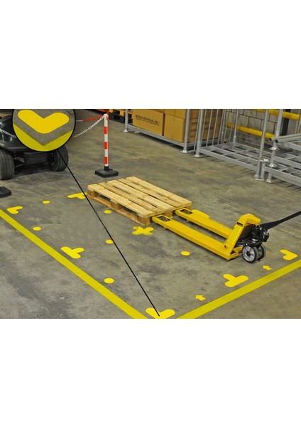 Yer Işaretleme Bandı Pvc Vinil Bant Sarı 50MM x 33M