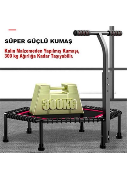 XTR Fitness Tutunmalı Trambolin 106 cm Kırmızı