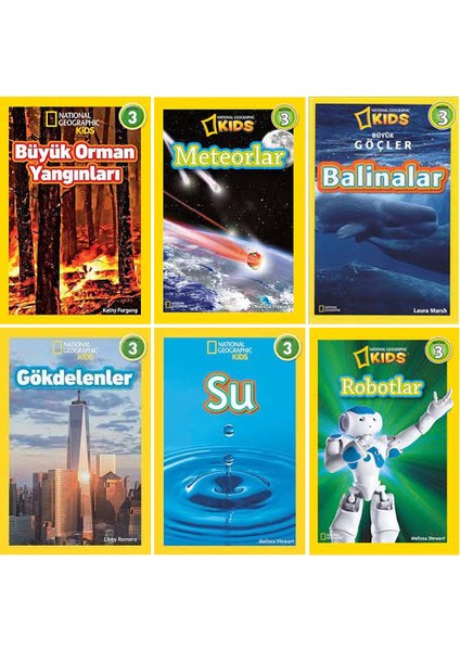 National Geographic Kids Seviye 3 Seti 6 Kitap (Akıcı Olarak Okuyan Çocuklar Için)