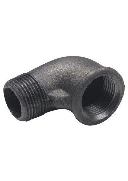 Kuyruklu Dirsek Dişli Siyah 2''