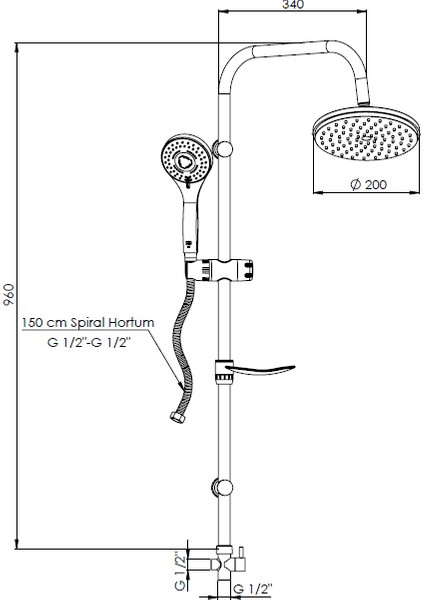 Sürgülü Robot Duş Seti 3 Fonksiyon fiyatları