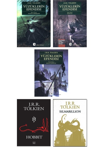 Yüzüklerin Efendisi 3: - Hobbit - Silmarillion - Kralın Dönüşü - J. R. R. Tolkien 5 Kitap Set