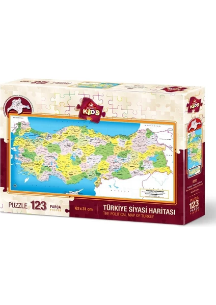 Art Puzzle Türkiye Iller Haritası Kutulu Puzzle 123 Parça