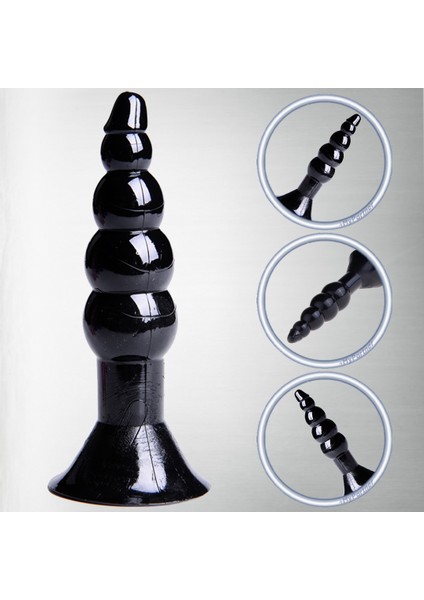 Yeni Başlayanlar Için 5 Boğumlu Siyah Anal Plug