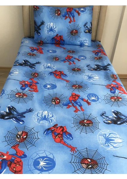 Tek Kişilik Ranforce Kumaş Lastikli Çarşaf Takımı Spiderman