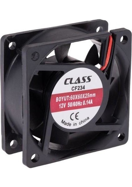 60X60X25MM Dc 12VOLT Fan - 1ADET
