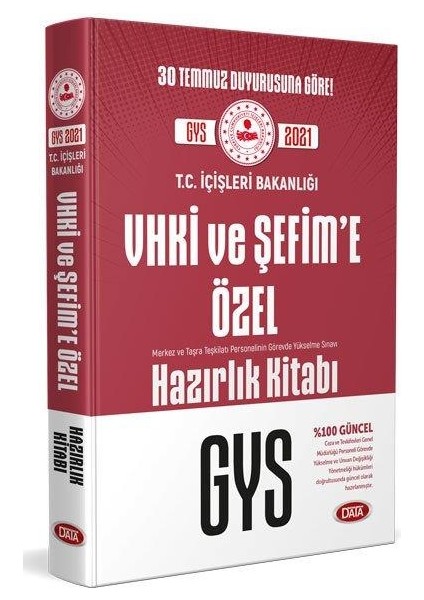 T.C. Içişleri Bakanlığı Vhki ve Şefim'e Özel GYS Hazırlık Kitabı