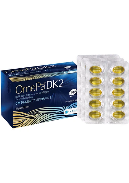 Tab İlaç Omepa Dk2 Omega 3 Vitamin D Mk-7 50 Yumuşak Kapsül