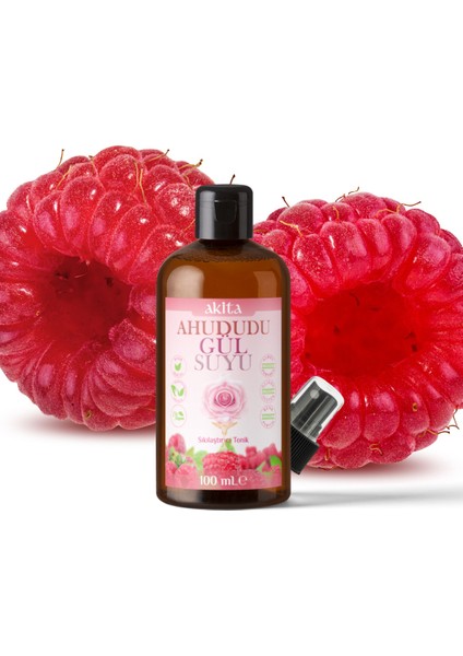 % 100 Doğal Ahududu Gül Suyu Cam Şişe 100 ml