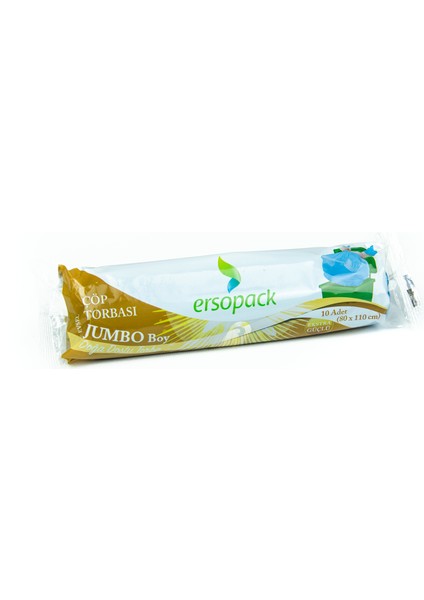 Evsel Jumbo Boy Çöp Torbası 80 X110 cm 25 Rulo 250 'li Çöp Poşeti