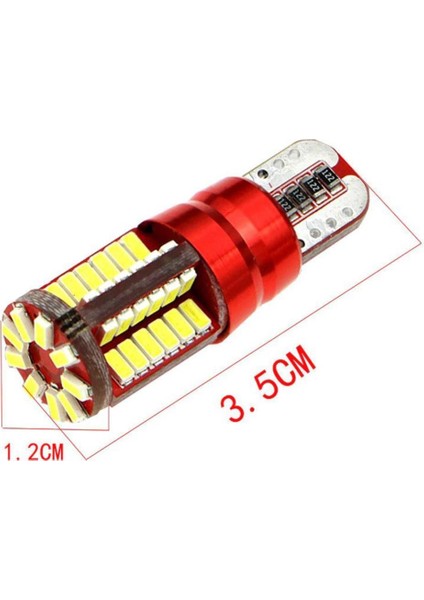 T10 Park Ampulü Canbus 57 Led Dipsiz W5W 194 6000K 300 Lümen 12V Kar Beyazı