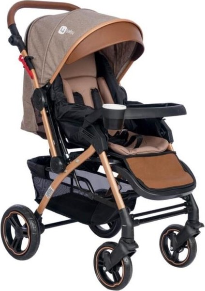 4 Baby Active Plus Gold Çift Yönlü Bebek Arabası AB-350 Fs4