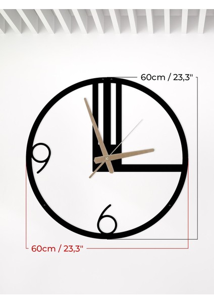 Metalium Concept Dekoratif Metal Duvar Saati 60X60CM