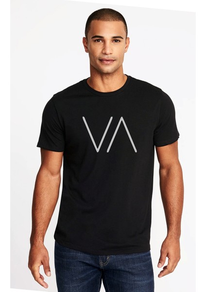 Türk Boyları Dodurga Baskılı Siyah Erkek Örme Tshirt