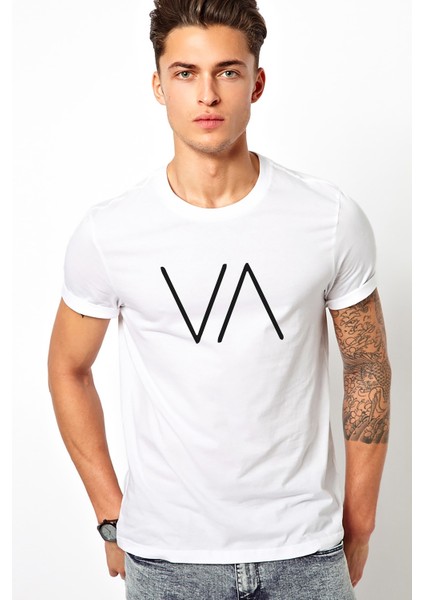 Türk Boyları Dodurga Baskılı Beyaz Erkek Örme Tshirt