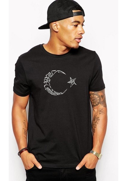 Türkiye Cumhurıyeti Atatürk Baskılı Siyah Erkek Örme Tshirt