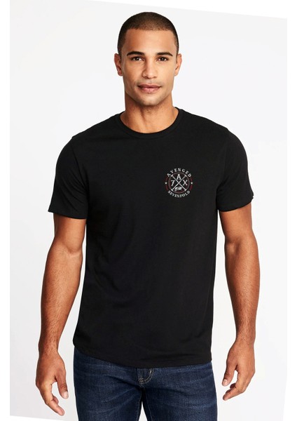 Avenged Sevenfold A7X Baskılı Siyah Erkek Örme Tshirt