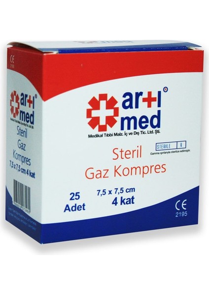 Steril Gaz Kompres 7,5x7,5cm 25 Adet