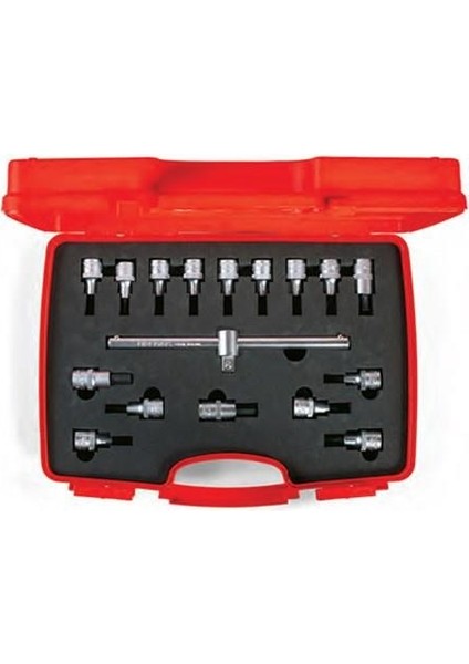 Izeltaş 1113006017 1/2" Lokmalı Allen Uç ve Star (Tork) Uç Takımı 17 Parça