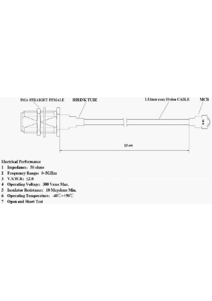 Ipex-Sma Rf Kablo - Rf Interface Kablosu