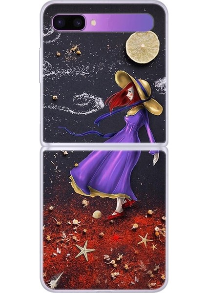 Kumsal Desenli Kapaklı Telefon Kılıfı (Yurt Dışından)