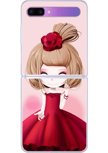 Karikatür Küçük Kız Desenli Kapaklı Telefon Kılıfı (Yurt Dışından)
