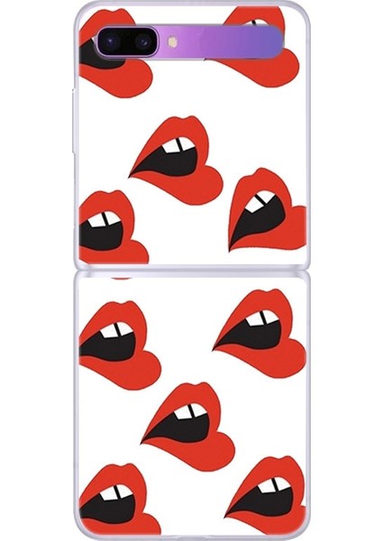 Dudak Desenli Kapaklı Telefon Kılıfı (Yurt Dışından)