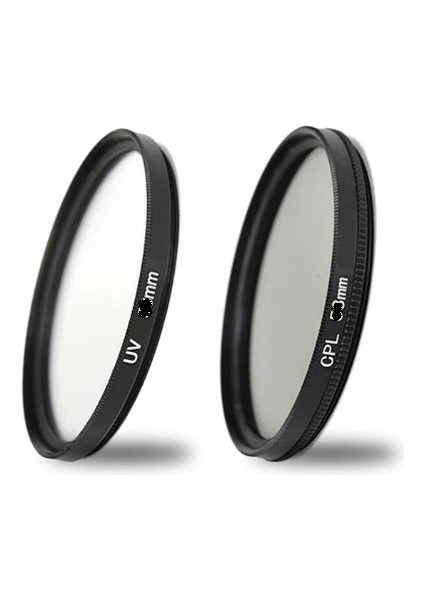 77MM Canon Nikon Yongnuo Sony Lens Uyumlu Uv Cpl Filtre Seti 2li Set 77MM
