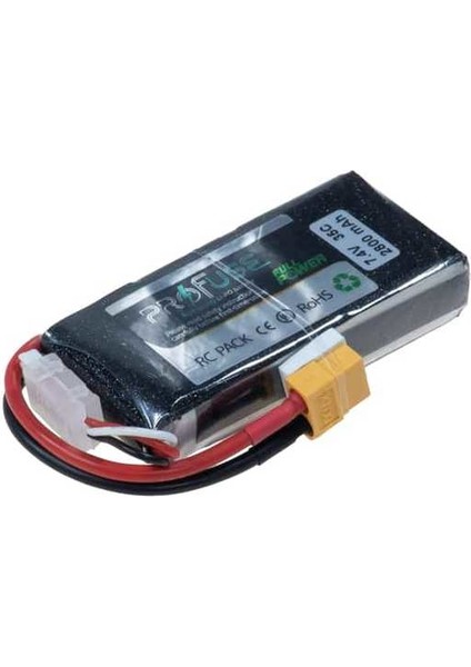 7.4 V 2s Lipo Batarya-Pil 2800 Mah 35C
