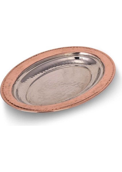 Dövme Bakır Piyade Kayık Sahan Tabak 35 cm.
