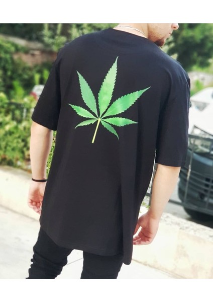 Vejeteryen Baskılı Oversize Tshirt
