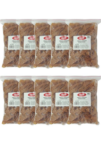 Extra Kalın Geniş Kauçuk Paket Ambalaj Kasa Lastiği 130 x 10 mm 1000'LI