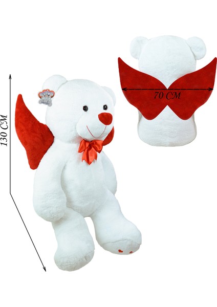 Özgüner Melek Kanatlı Peluş Ayıcık Sevgiliye Mesajıyla 130 cm modelleri