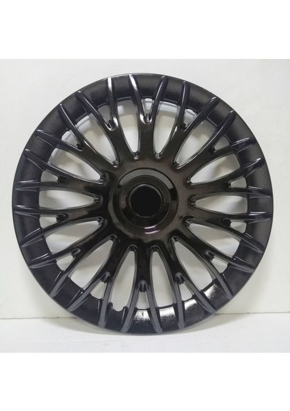 Fiat Uyumlu Piano Black Jant Kapağı 15 Kırılmaz 4 Adet(1 Takım) Amblem Hediyeli