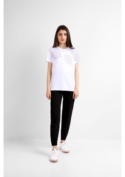 Kadın Sıfır Yaka T-Shirt