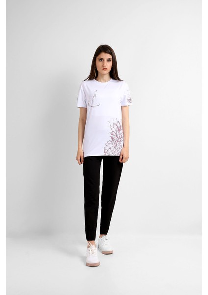 Kadın Sıfır Yaka T-Shirt