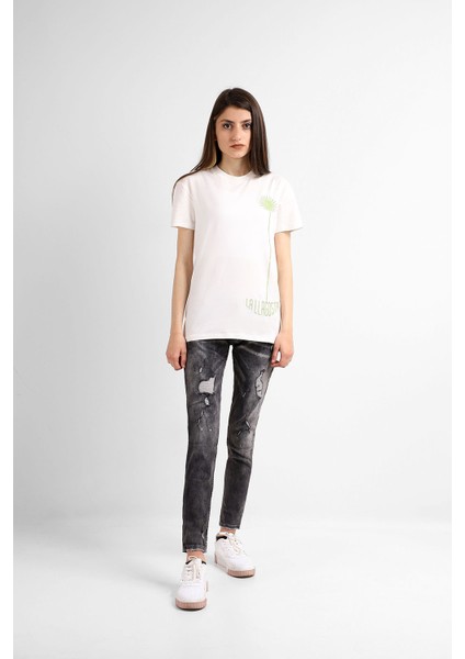 Kadın Sıfır Yaka T-Shirt