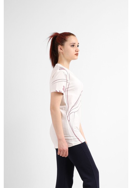 Kadın Sıfır Yaka T-Shirt