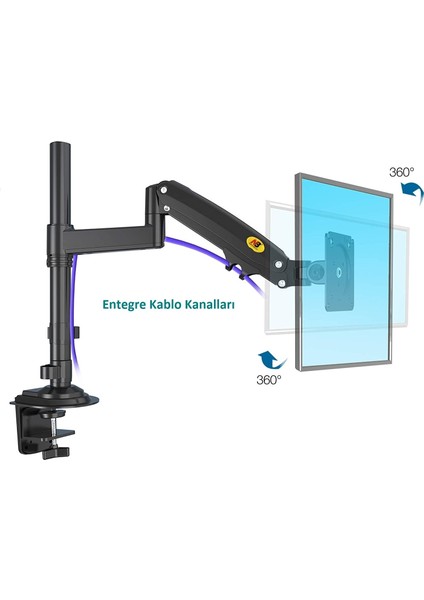 Nb North Bayou H100 Tek Kol Amortisörlü Profosyonel Monitör Standı