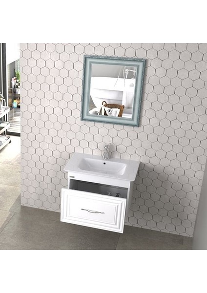 Sun 70 cm Lame Banyo Dolabı Gümüş Renk