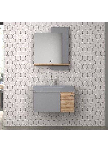 Zen 70 cm Matt Anthracite Olive Banyo Dolabı Mat Antrasit Olive