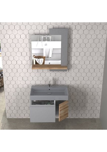 Zen 70 cm Matt Anthracite Olive Banyo Dolabı Mat Antrasit Olive