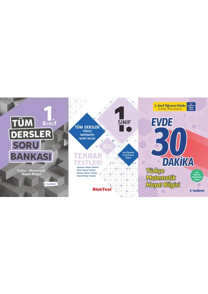 Tudem Yayınları 1. Sınıf Tüm Dersler Set